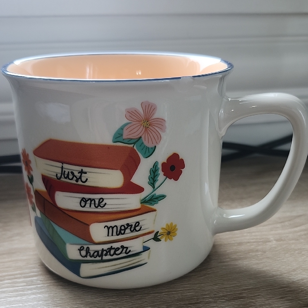 Charming Book Stack Ceramic Mug - Has a Slight Minor Nick***
